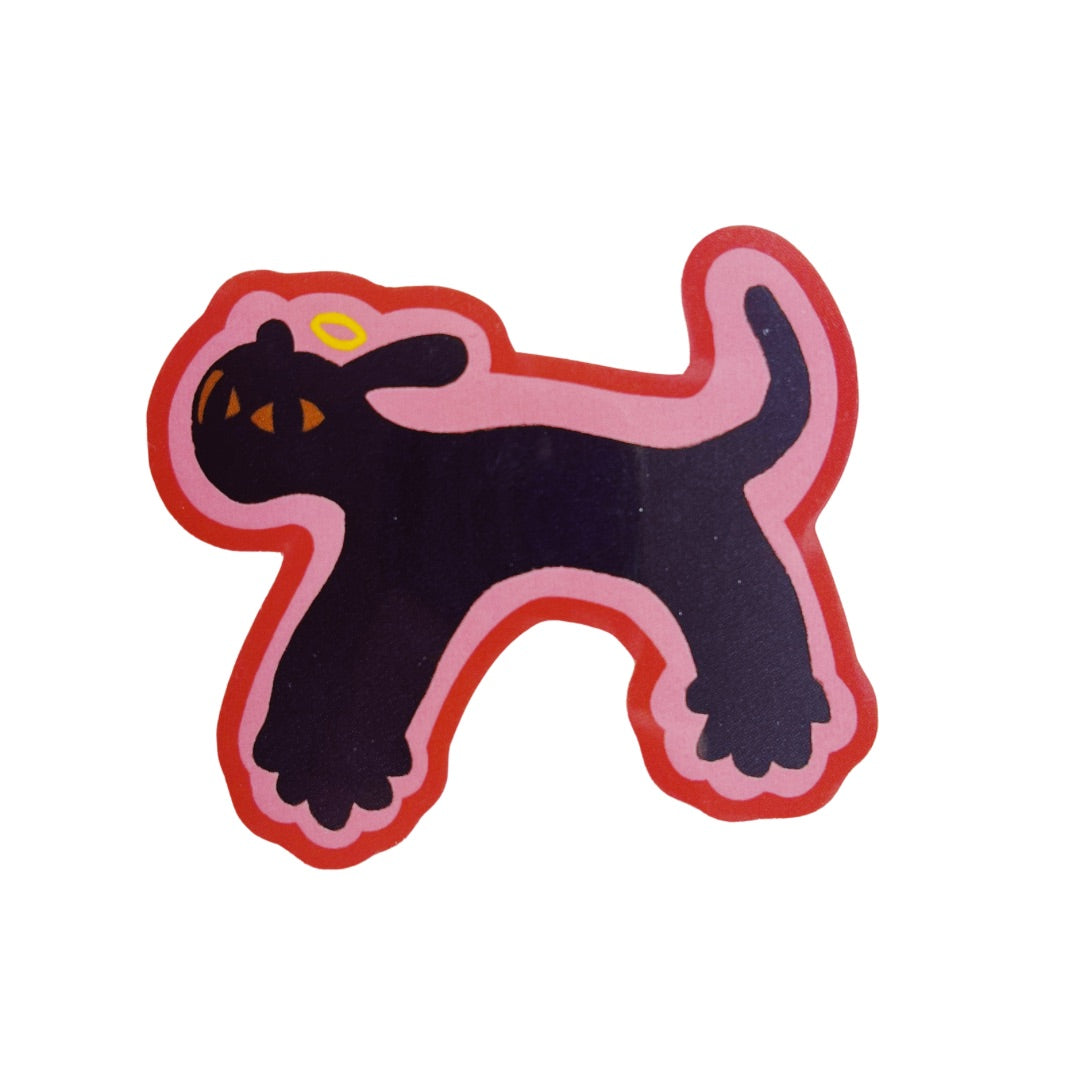 Funky Black Cat Sticker