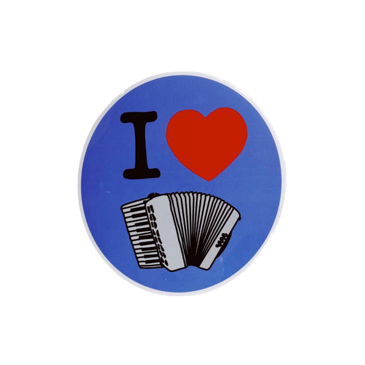 I Heart Accordion Sticker